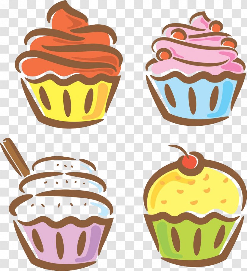 Ice Cream Cupcake Milk Illustration - Photography - Vector Yogurt Transparent PNG