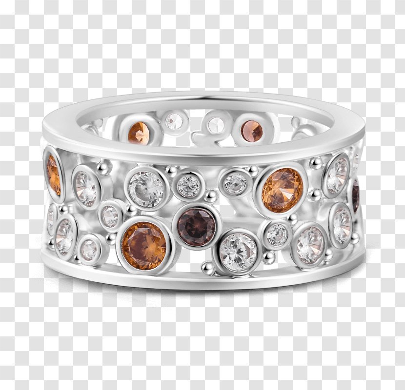 Body Jewellery Silver Platinum Amber - Ring Transparent PNG