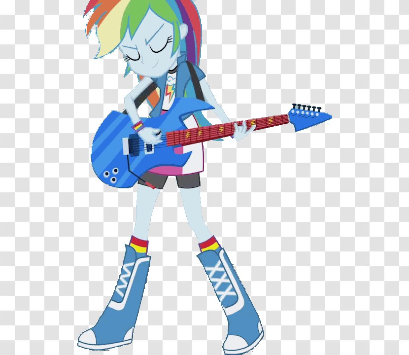 Rainbow Dash Electric Guitar - Machine Transparent PNG