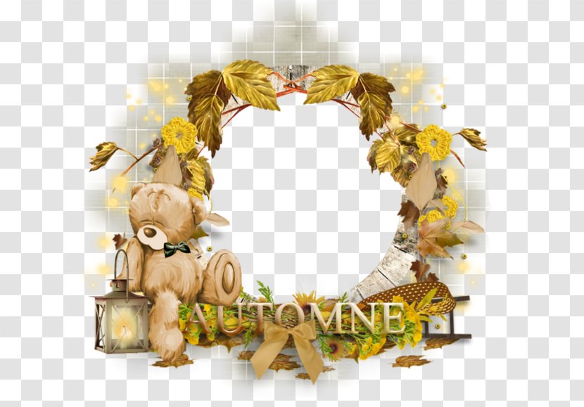 Wreath Picture Frame Blog - Photofiltre - Bear Painted Decorative Of Leaves Transparent PNG