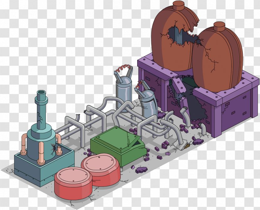 The Simpsons: Tapped Out Nuclear Reactor Core Power Plant - Station - 3d Transparent PNG