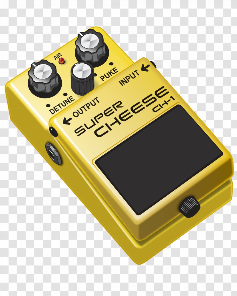 Boss DS-1 Guitar Amplifier Effects Processors & Pedals Distortion Electric - Yellow Transparent PNG