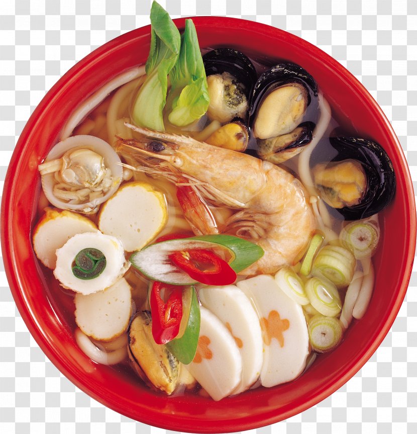 Laksa Ramen Chinese Cuisine Miso Soup Leek - Asian Food - Can Transparent PNG