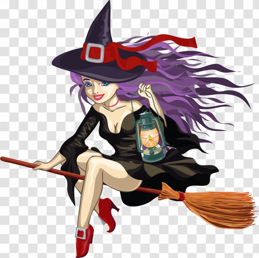 Witchcraft Clip Art - Watercolor - Witch Transparent PNG