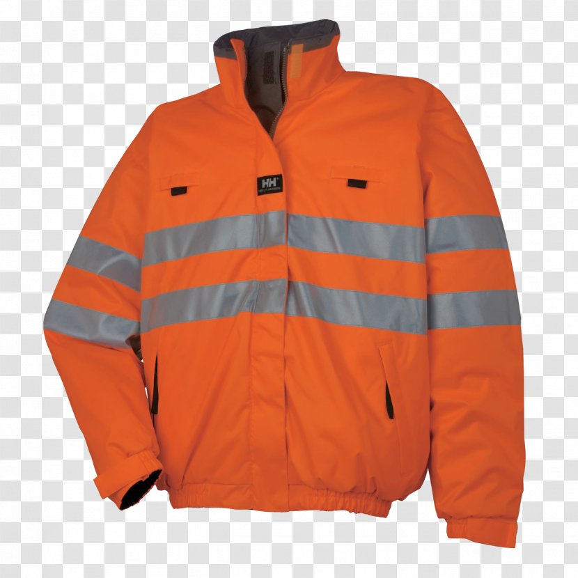 Jacket Helly Hansen High-visibility Clothing Workwear Coat - Sweatshirt - Orange Life Transparent PNG