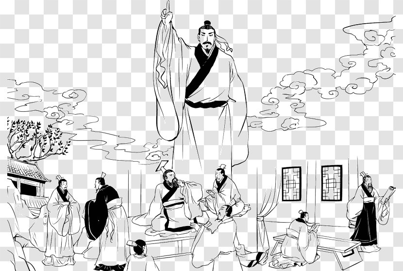 Han Dynasty Confucianism History Philosophy Det Vestlige Han-dynasti - Blackandwhite - Choque Symbol Transparent PNG