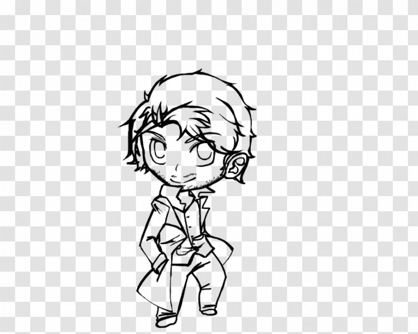 Line Art Drawing Doctor Watson - Cartoon - Sherlock Transparent PNG