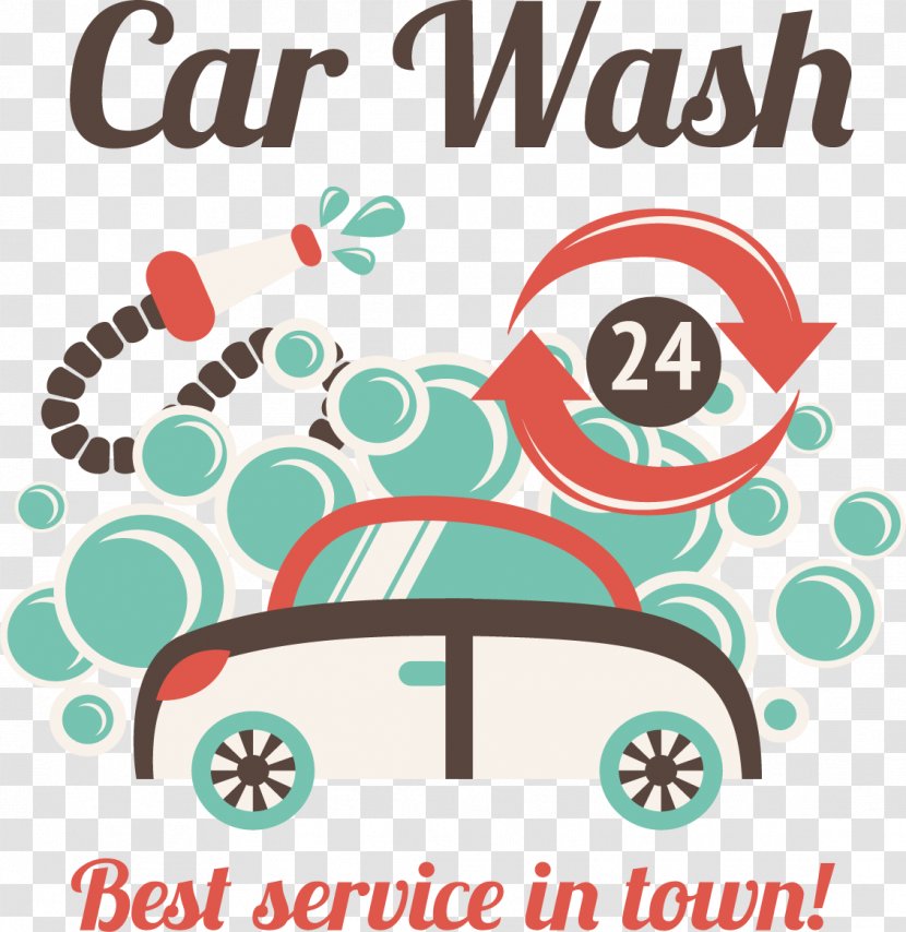 Car Wash Poster - Text - Illustration Transparent PNG