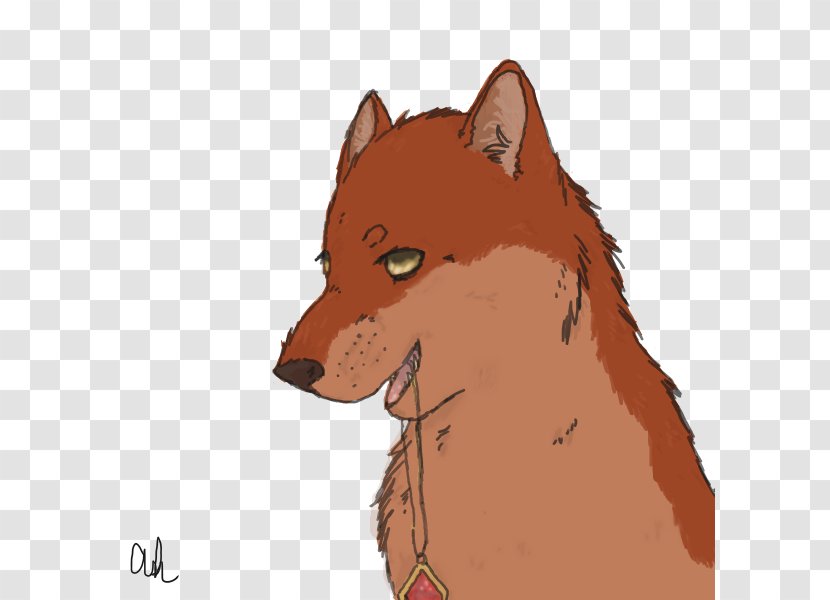 Dog Red Fox Whiskers Ear Snout - Cartoon Transparent PNG