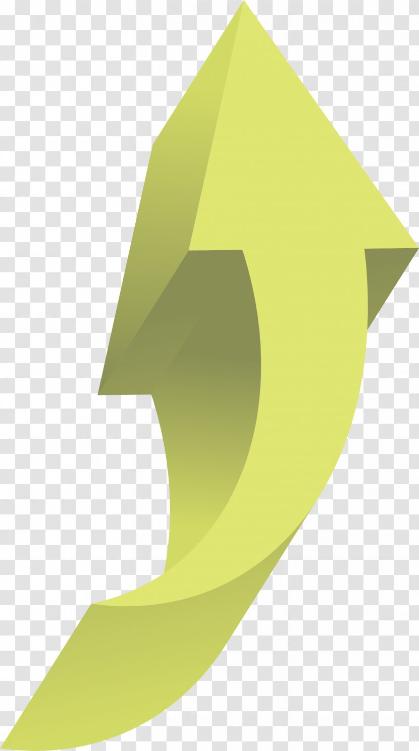 Arrow Euclidean Vector - Yellow - Green, Up Transparent PNG