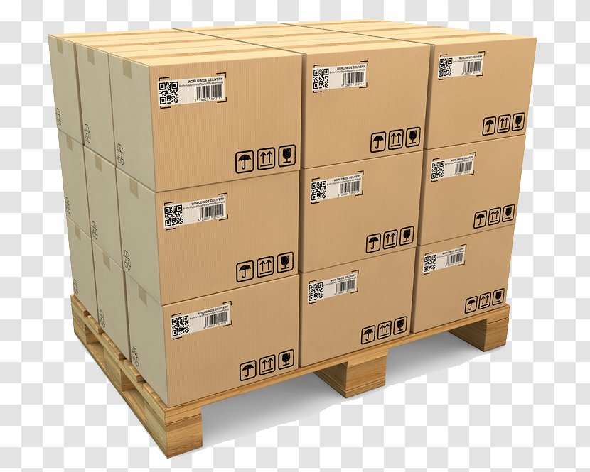 Pallet Jack Cardboard Box Packaging And Labeling - Cargo - Barcode Transparent PNG