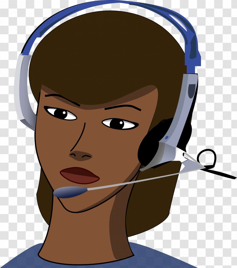 Clip Art Call Centre Callcenteragent Openclipart Vector Graphics - Smile - Headset Icon Transparent PNG