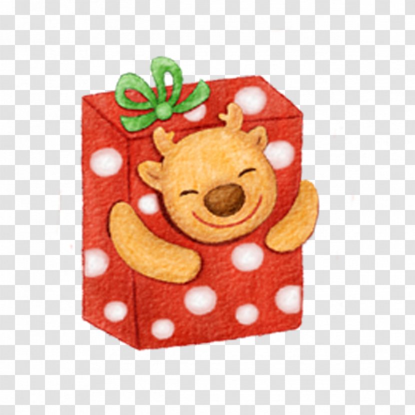 Gift Christmas Box - Ribbon - In The Deer Transparent PNG