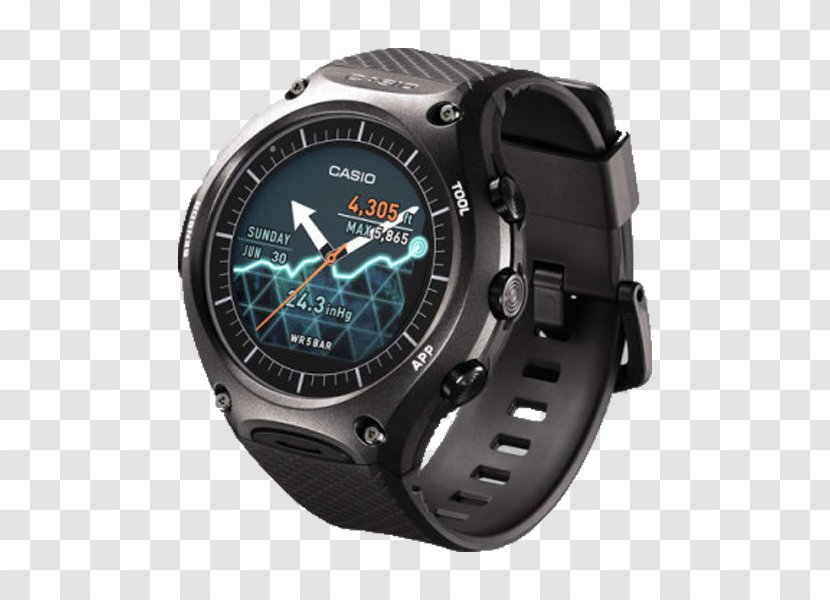 Smartwatch Casio Pro Trek Wear OS - Smart Watch Transparent PNG