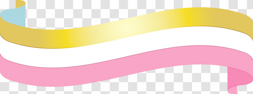 Pink Yellow Line Wristband Ribbon Transparent PNG