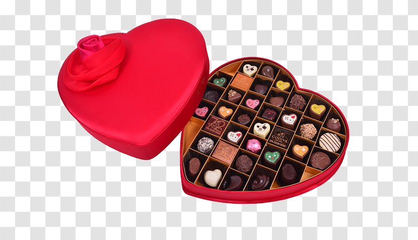 Chocolate Valentines Day Godiva Chocolatier Qixi Festival Heart - Bonbon - Love Transparent PNG