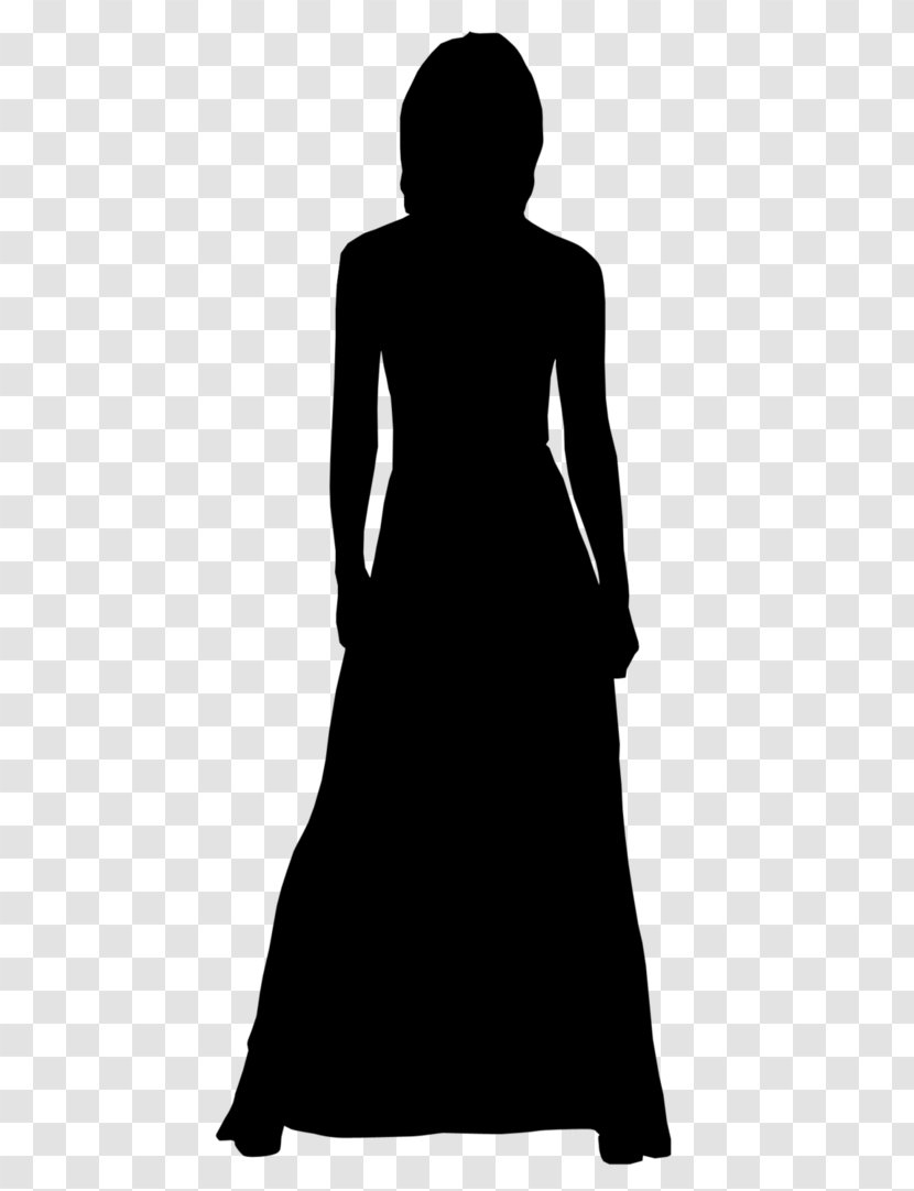 Shoulder Gown Sleeve Silhouette Black M Transparent PNG