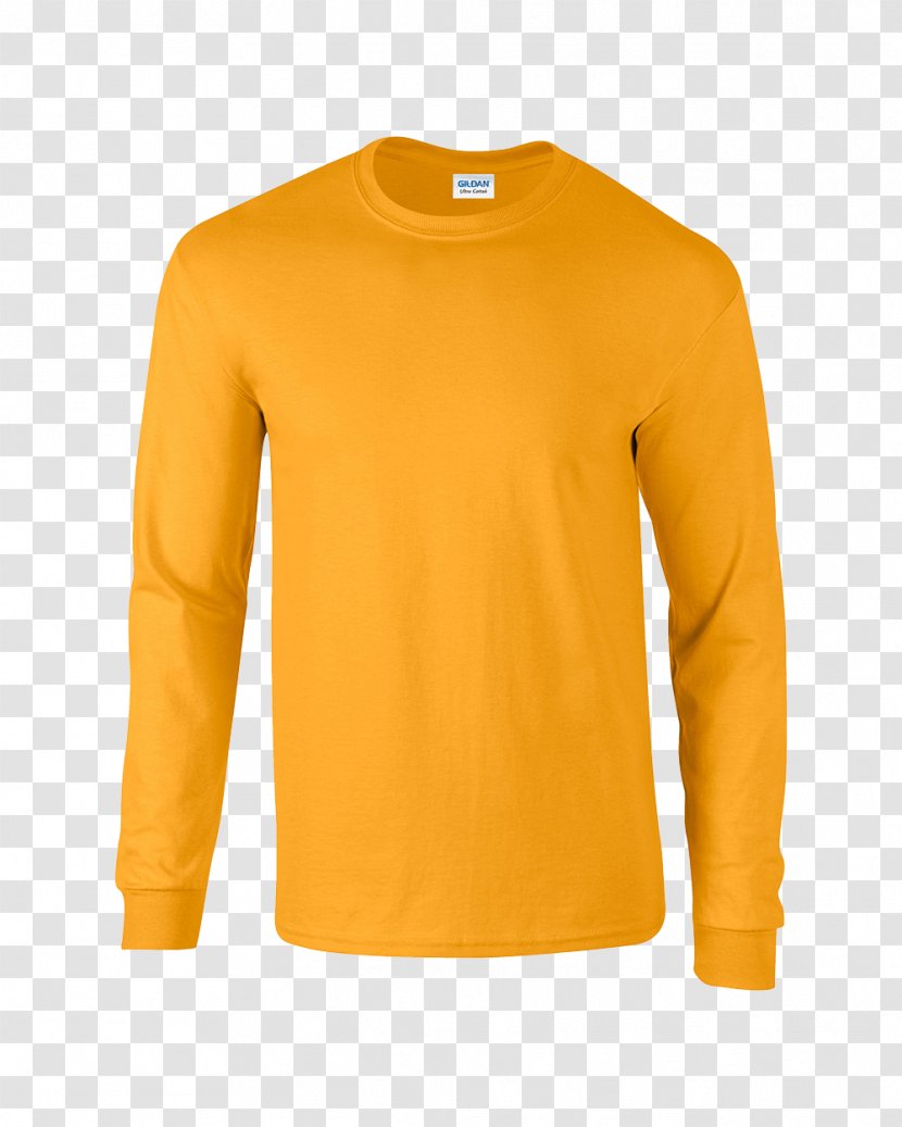 Long-sleeved T-shirt Gildan Activewear - Crew Neck - Gold Label Yacht Lapel T Shirt Transparent PNG