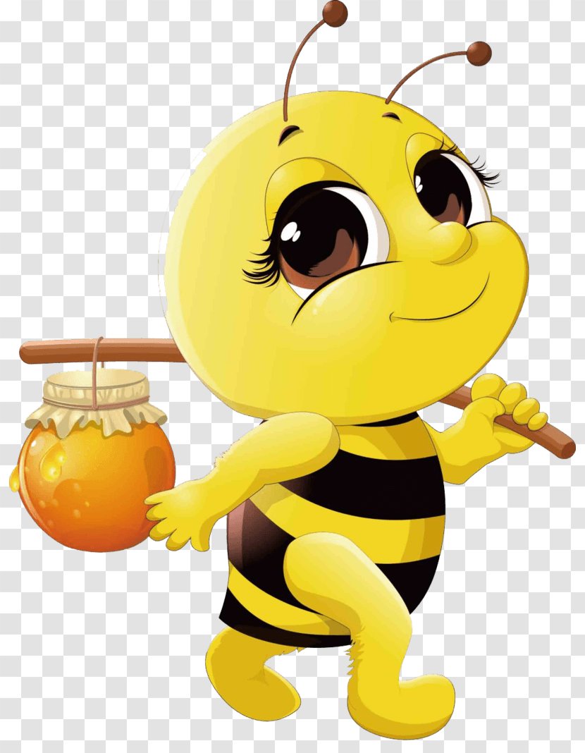 Western Honey Bee Vector Graphics Clip Art Image - Cartoon - Cute Transparent PNG