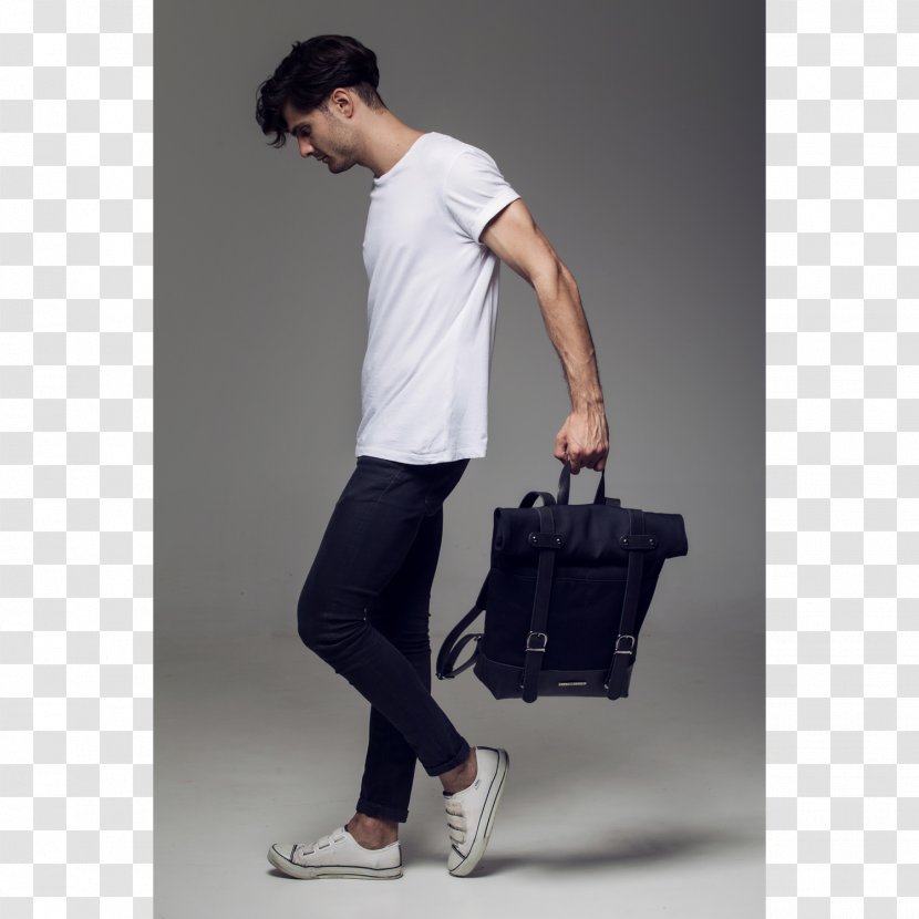 Jeans Shoulder Backpack Handbag Sleeve - Standing Transparent PNG