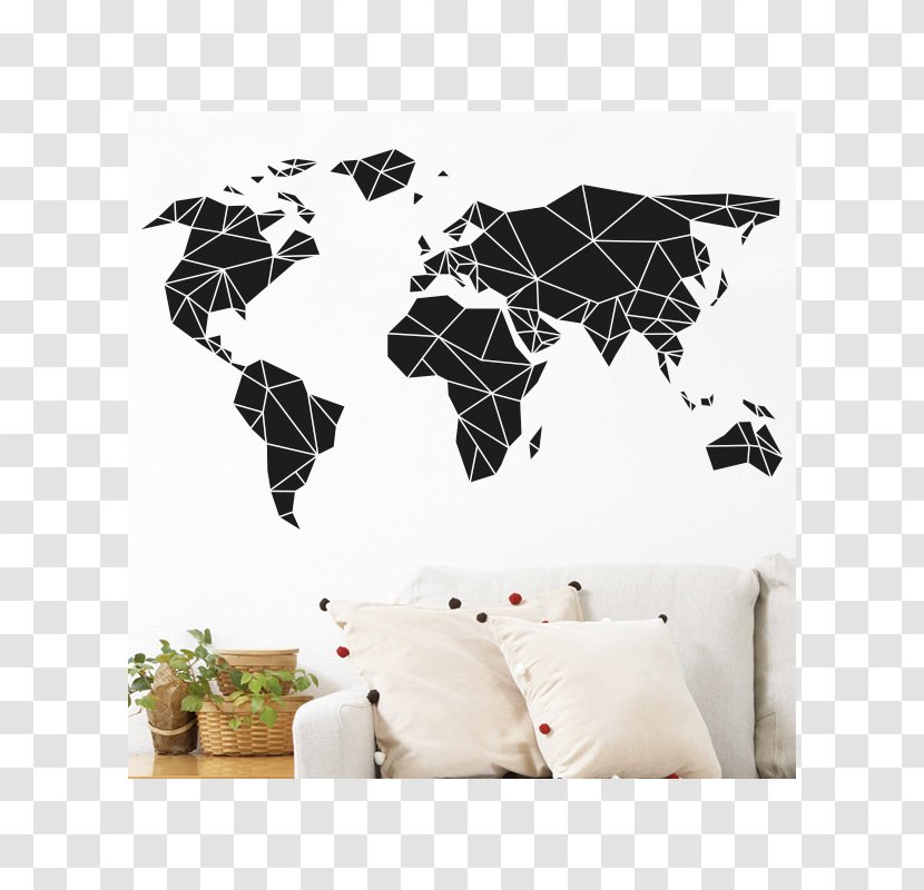 World Map - Wall Decal Transparent PNG