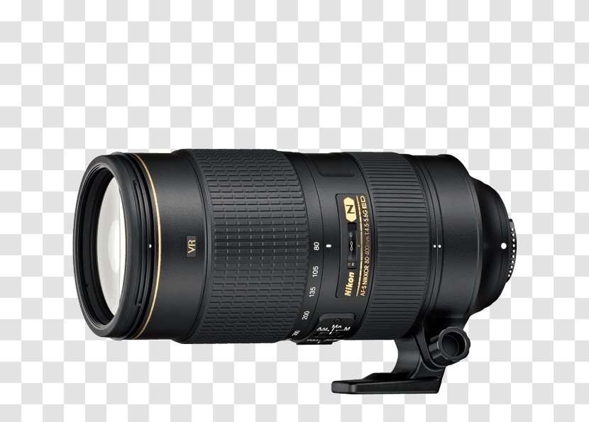 Nikon AF-S Nikkor Telephoto Zoom 80-400mm F/4.5-5.6 DX 35mm F/1.8G Lens AF Zoom-Nikkor - Focal Length - Camera Transparent PNG