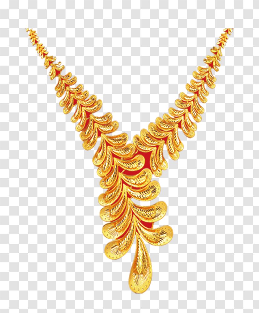 Necklace Gold Jewellery - Golden Transparent PNG