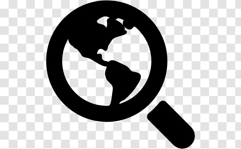 World Globe Symbol Earth - Black And White Transparent PNG