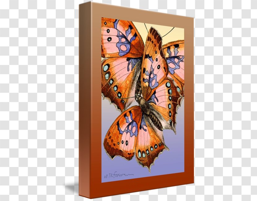Monarch Butterfly Paper Abstract Art Painting - Brush Footed - Red Transparent PNG