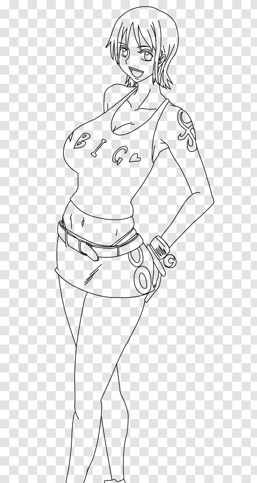 Line Art Drawing Cartoon Inker - Frame - One Piece Psd Transparent PNG