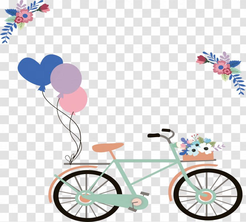 Bicycle Wheel Clip Art - Frame - Romantic Wedding Transparent PNG