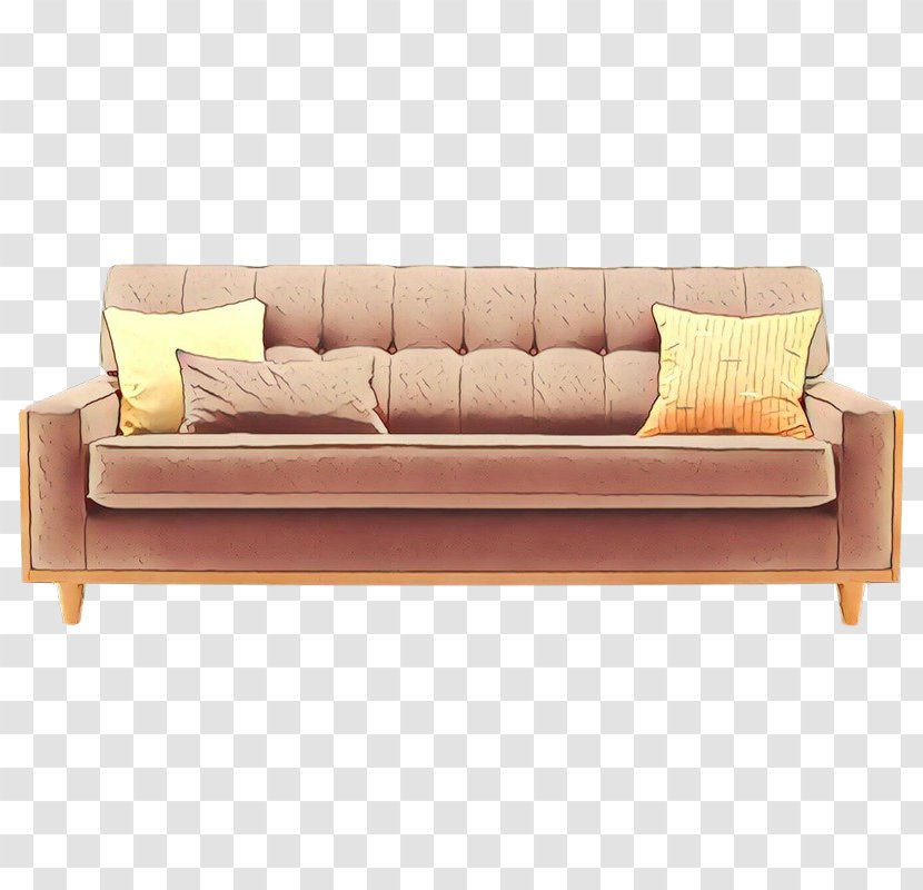 Furniture Couch Sofa Bed Studio Yellow - Table Leather Transparent PNG