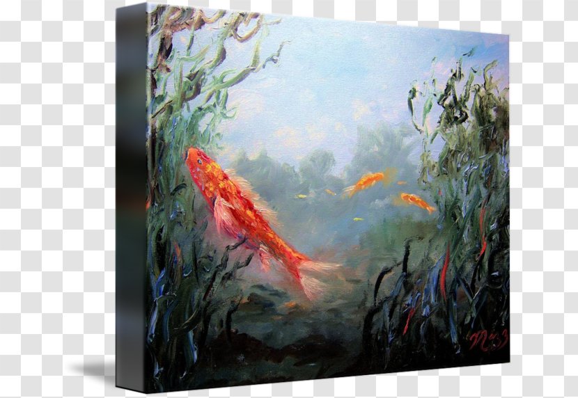 Koi Oil Painting Art - Watercolor - Fish Transparent PNG