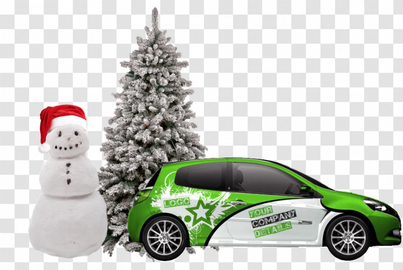Christmas Tree Car Door Nordmann Fir - City Transparent PNG