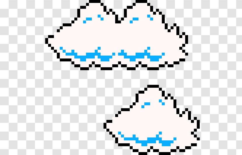 Super Mario Bros. 3 Cloud - Symmetry - Pixel Art Transparent PNG