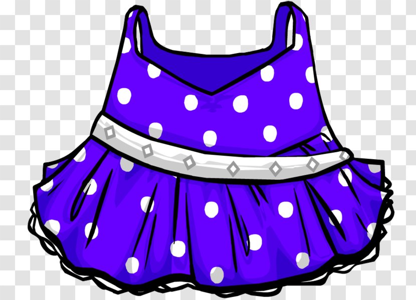 Clip Art Polka Dot Image - Electric Blue - Dress Transparent PNG