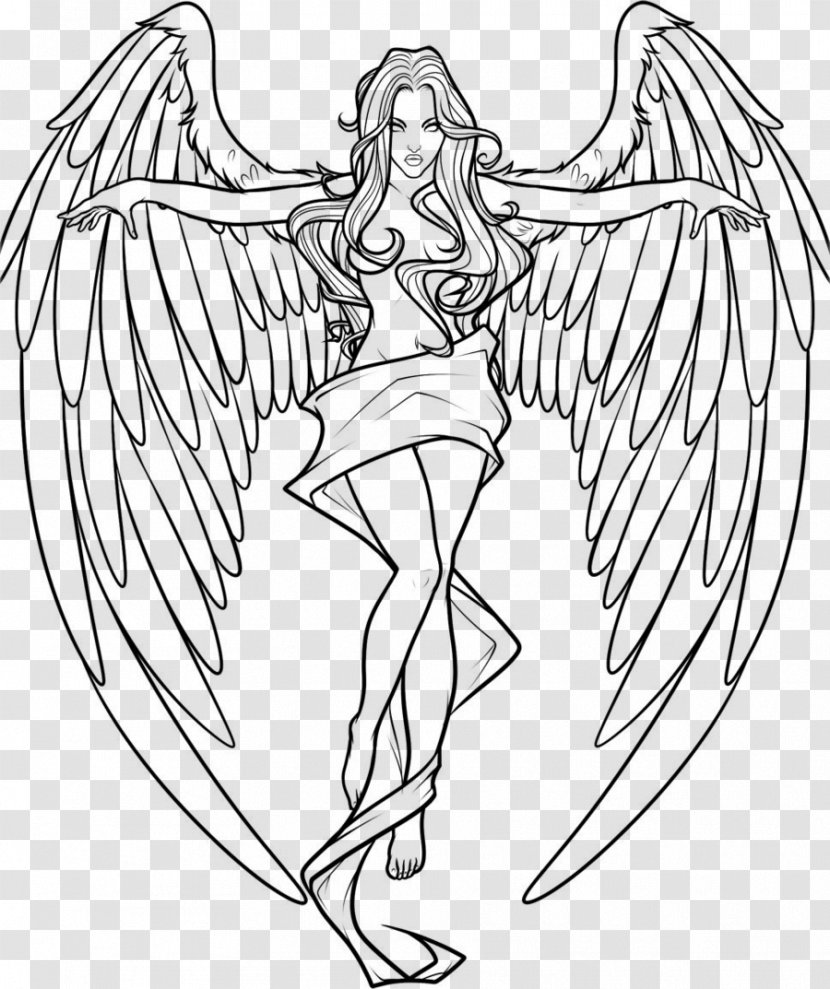 Drawing Castiel Fallen Angel Sketch - Frame Transparent PNG