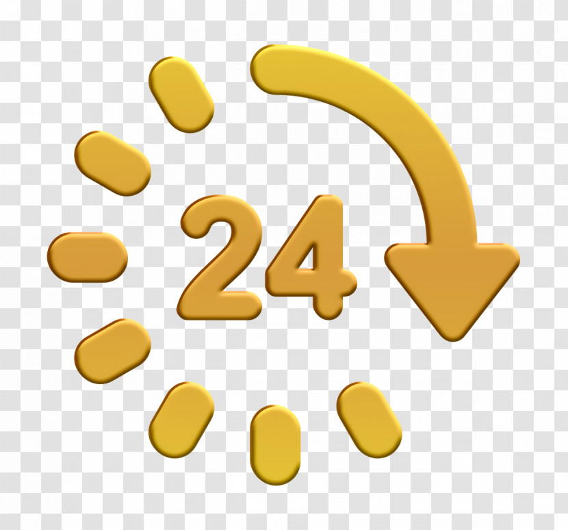 Icon 24 Hours Icon Shipping And Handly Fill Icon Transparent PNG