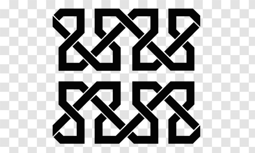 Grid Arabesque Font - Monochrome - Islam Motif Transparent PNG