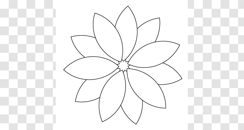 Petal Paper Template Flower Portable Document Format - Flowering Plant - Pettles Outlines Transparent PNG