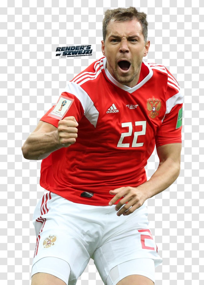 Artem Dzyuba Russia National Football Team 2018 World Cup Player - Sports Uniform Transparent PNG
