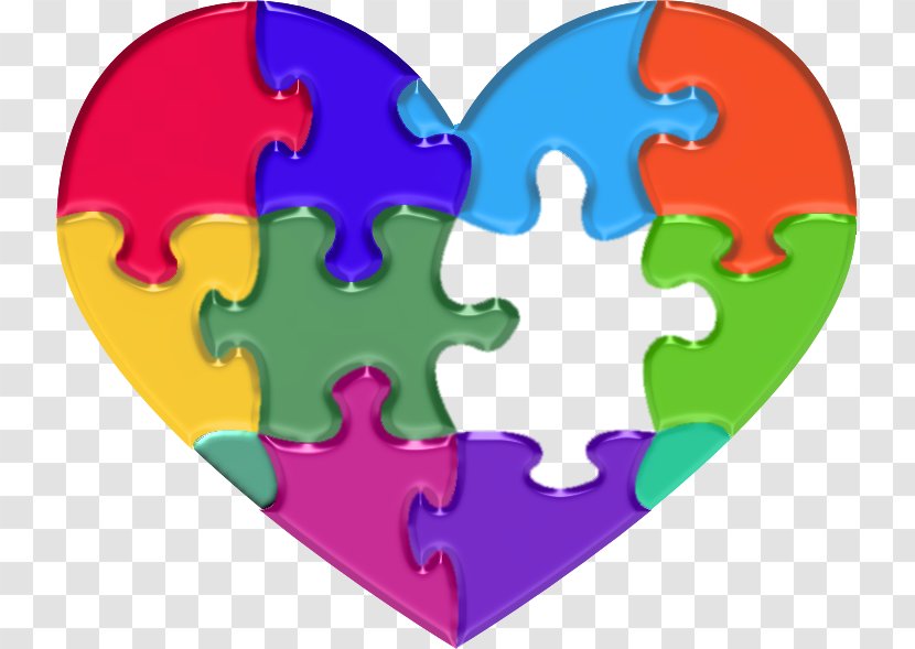 Jigsaw Puzzles Autistic Spectrum Disorders World Autism Awareness Day Child - Frame - Heart Puzzle Transparent PNG