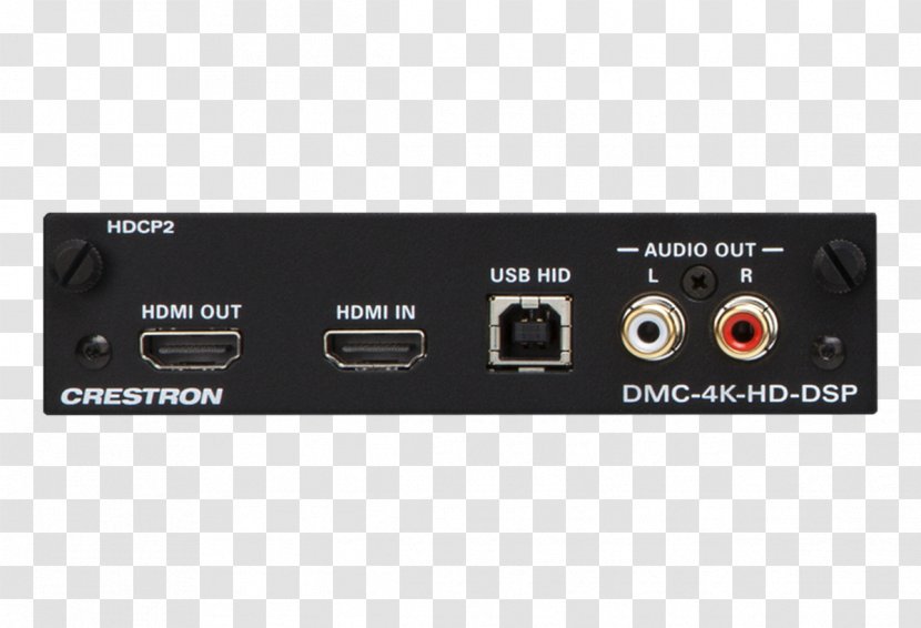 HDMI Crestron Electronics Digital Signal Processor DMC-4K-C 4K Resolution - Audio Receiver - Avó Transparent PNG