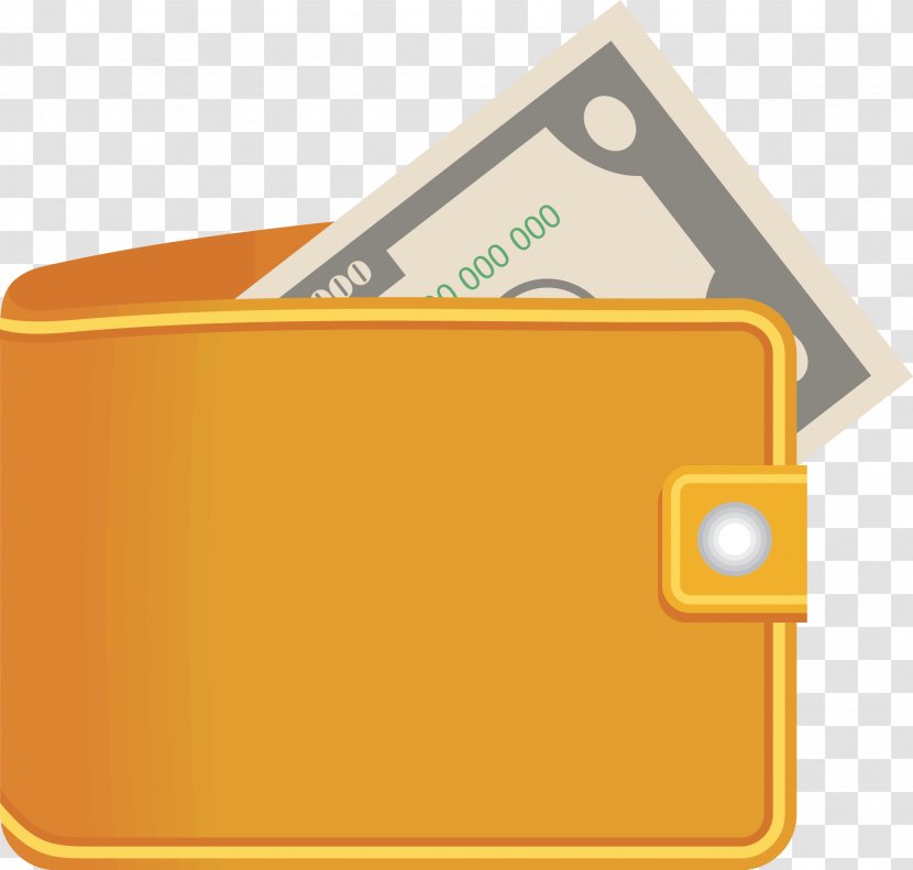 Wallet Euclidean Vector - Orange - Material Transparent PNG