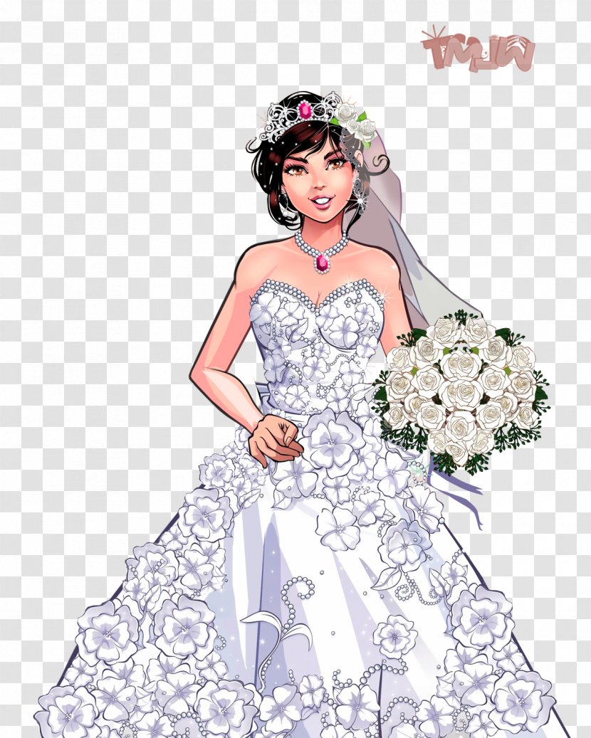 Monica Teen Monica's Gang Chico Bento Moço Wedding Dress - Watercolor - Toy Transparent PNG