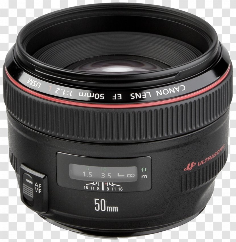 Canon EF 50mm Lens Mount Nikon AF Nikkor 50 Mm F/1.8D Camera F/1.2L USM - Ef F18 Stm Transparent PNG