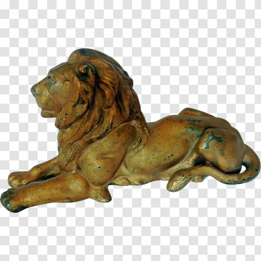 Bronze Sculpture Figurine Lion - Brass - Eleanor & Park Transparent PNG