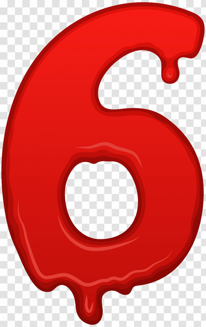Number Red Clip Art - Typeface Transparent PNG