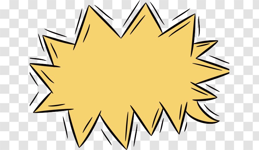 Clip Art Image Leaf Explosion - Star - Comic Yellow Transparent PNG