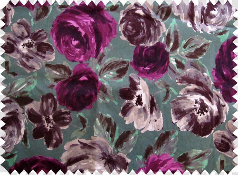 Textile Dressmaker Sewing Pattern - Floral Design - Magenta Transparent PNG